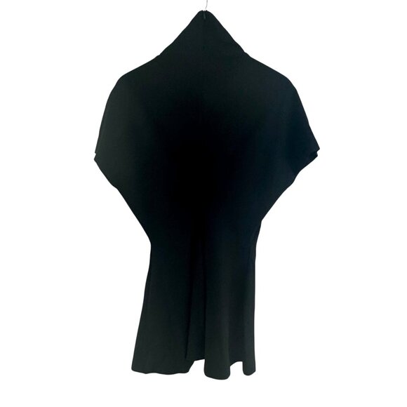 Rosetta Getty Funnel Neck Torqued Knit Top Fit & Flare Black Size L New $625.00 - Picture 9 of 15